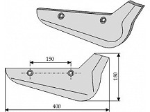 Beet lifter share, right model