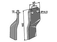 Rotary tine - right model