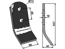 Crossboard rugós szár koptató betéttel 45x10