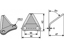 Food mixer knives