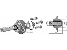 Lager ohne Deckel mit Welle  Ř34mm