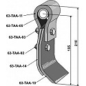 Flail assembled with holder, bush and blade