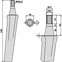 Tine for rotary harrows