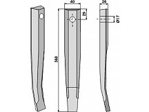 Forgóborona kés 360x27 hajlított