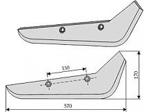 Beet lifter share, right model