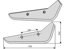 Beet lifter share, right model