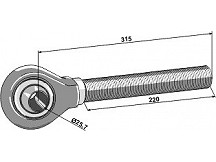 Spindel 1.1/2“ - Kat. II - Linksgewinde