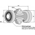 Bearing compl. for 28x28 square shafts