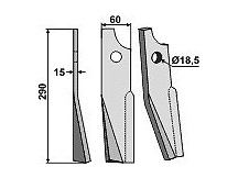 Rotary tine, left model