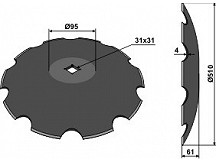 Notched disc