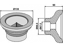 Flange extern Ř138