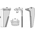Tine for rotary harrows, right model