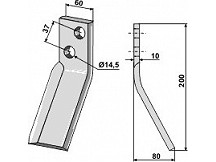 Rotary tine - right model