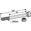 Schraube mit Sicherungsmutter - M16 x 2 - 8.8