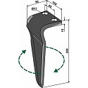 Tine for rotary harrows, right model