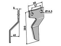 Rotary tine, left model