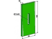 Greenflex plastic scraper for packer rolls