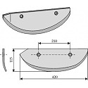 Beet lifter share, right model