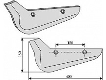 Beet lifter share, left model