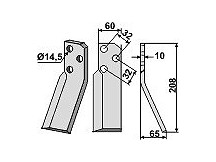 Rotary tine, right model