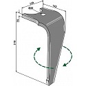 Tine for rotary harrows, right model