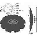 Notched disc with flat neck Ř560