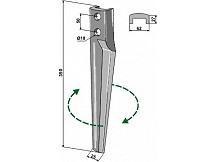 Tine for rotary harrows, right model