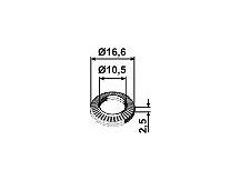 Washer Ř16,6x2,5xŘ10,5