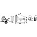 Messerschraube M 20 x 1,5  mit Kronenmutter