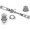 Bearing compl. for 40x40 square shafts