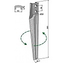 Tine for rotary harrows, left model