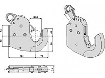 Lower link hook - Cat. III