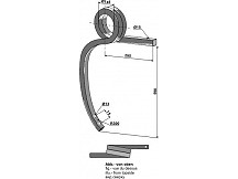 Double coil spring, right