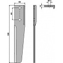 Tine for rotary harrows, right model