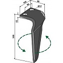 Tine for rotary harrows, left model