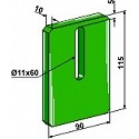Greenflex plastic scraper for packer rolls