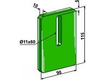 Greenflex plastic scraper for packer rolls