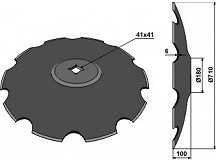 Notched disc with flat neck - Ř710