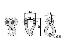 Twisted shackle