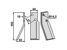 Rotary tine, left model