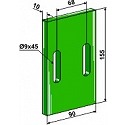 Greenflex plastic scraper for packer rolls