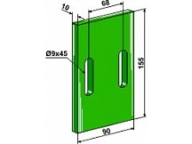 Greenflex plastic scraper for packer rolls