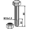 Schraube mit Sicherungsmutter - M16 x 1,5 - 10.9