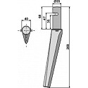 Tine for rotary harrows