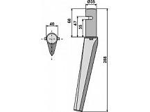Tine for rotary harrows