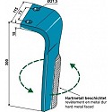 Tine for rotary harrows, left model