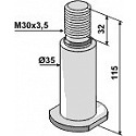 Shaft with thread M30x3,5