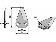 Futtermischwagenmesser, rechts