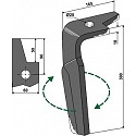 Tine for rotary harrows, right