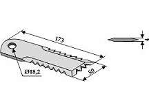 Straw chopper flail blade